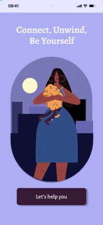 Onboarding — Connect, Unwind, Be Yourself