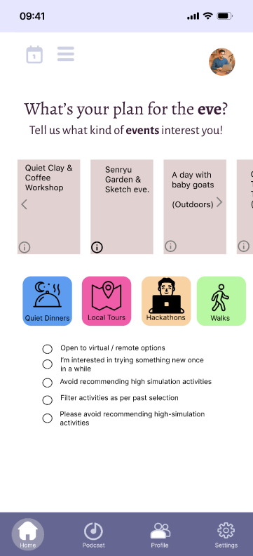 What's your plan for the eve — event interests and preferences