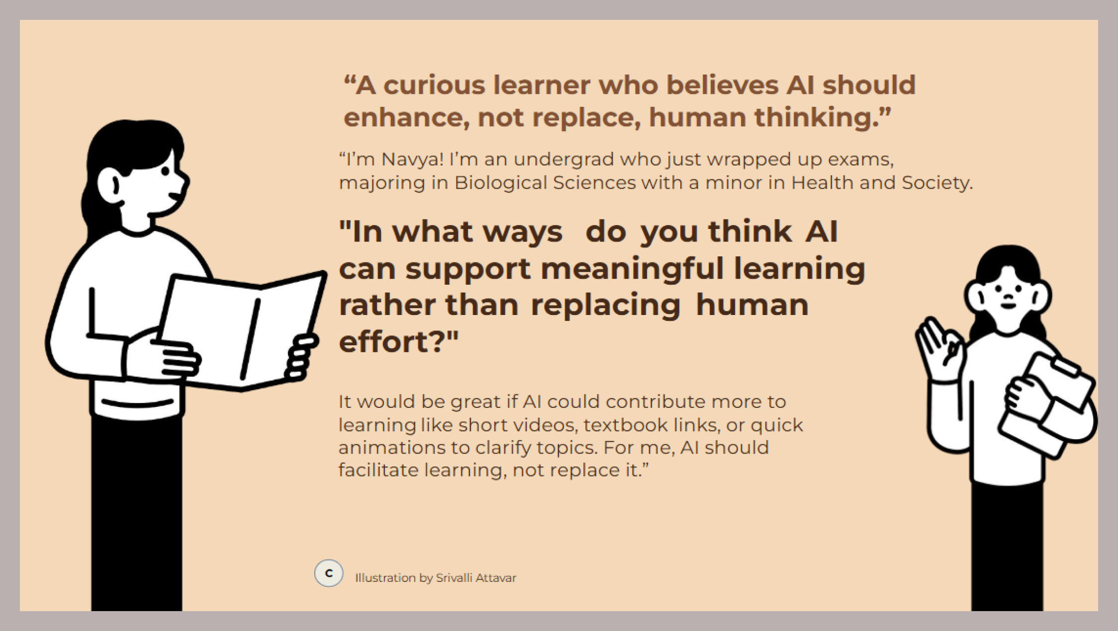 Navya — a curious learner who believes AI should enhance, not replace, human thinking