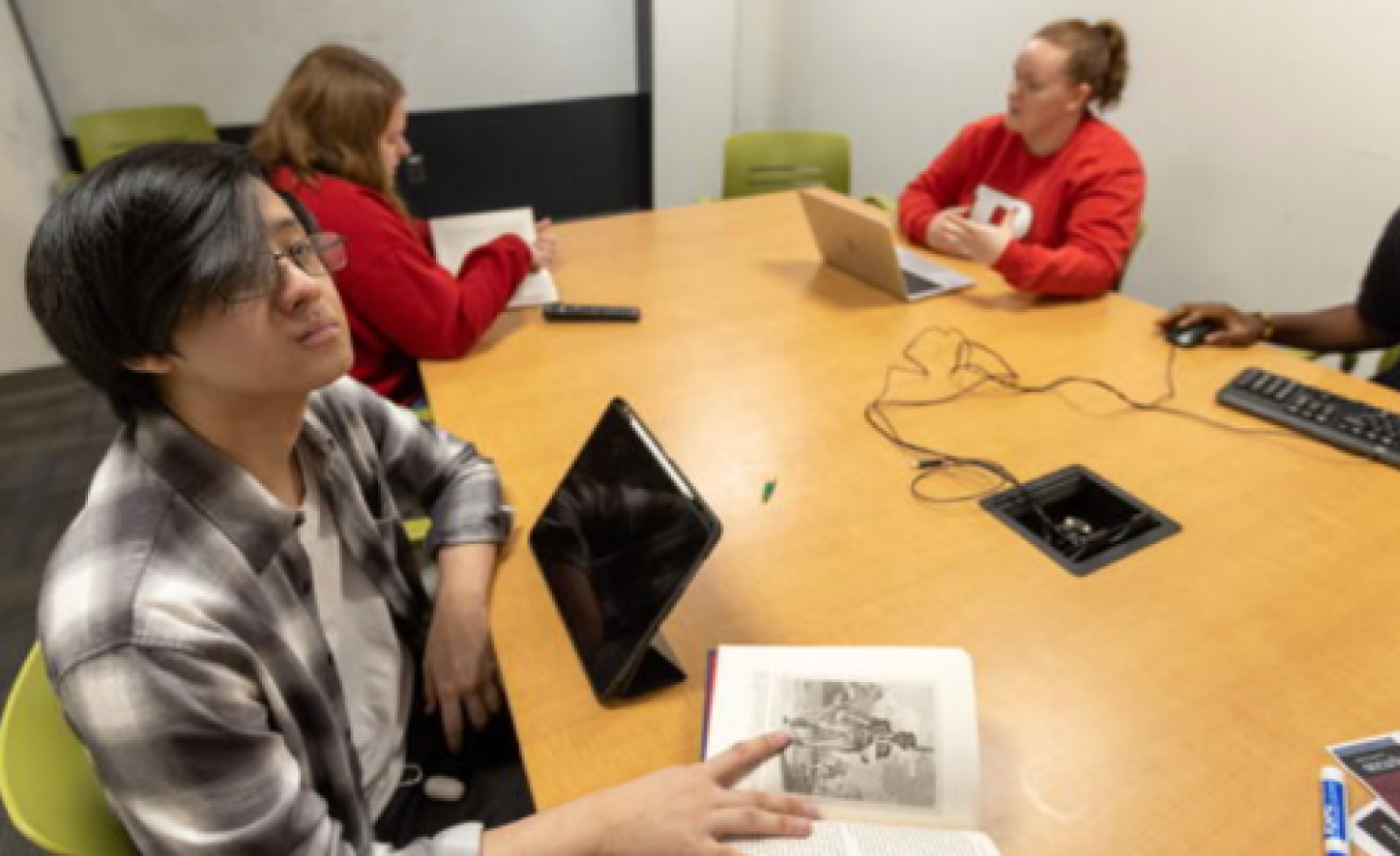Usability testing session with students